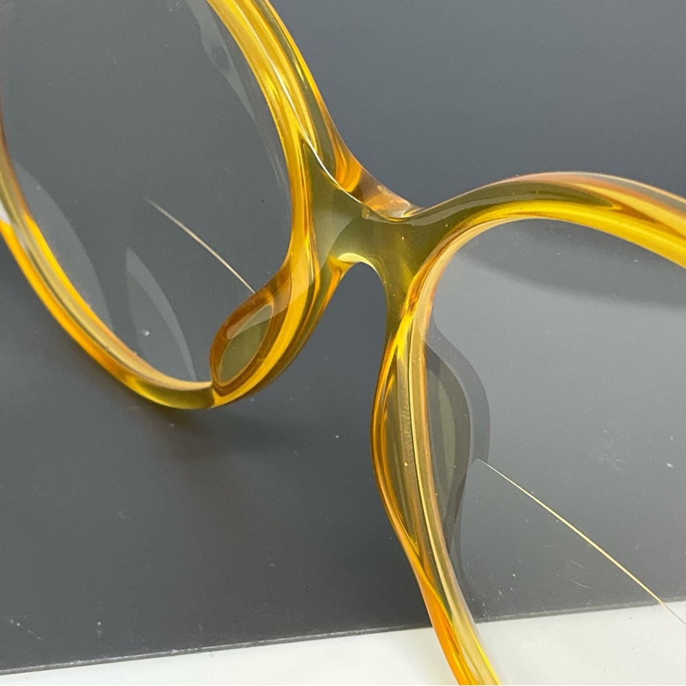 Vintage Christian Dior Vintage 2709 70 Yellow White Gold Sunglasses Frame 58mm - Picture 7 of 16